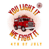 T-shirt Funny Firefighter 4th of July