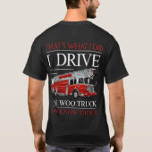 T-shirt Funny Firefighter Wee Woo Truck Driver (Dos)