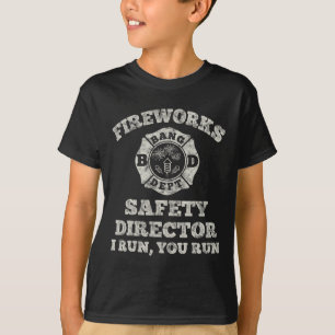 T-shirt Funny Fireworks Directeur de la sécurité Firefight