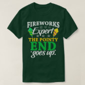T-shirt Funny Fireworks Expert La Pointy End Monte Pyro (Design devant)