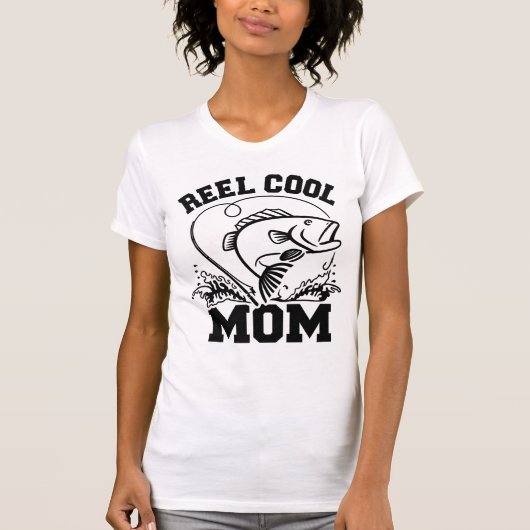 T-shirt Funny Fisherwoman Mom Tee (Devant)