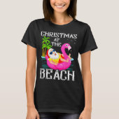 T-shirt Funny Flamingo Float Santa Claus Christmas At The (Devant)