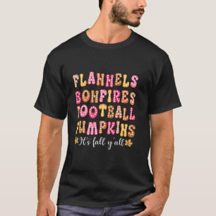 T-shirt Funny Flannels Hayrides Sweaters Citrouille Bonfir