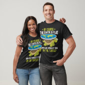 T-shirt Funny Flat Earth Society Tortue Humour (Unisex)