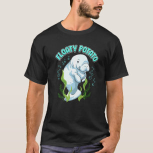 T-shirt Funny Floatte Pomme de terre Manatee mignonne Vach