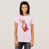 T-shirt Funny Flying Super Pig (Devant entier)