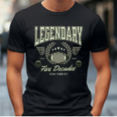 T-shirt Funny Football 50 ans 5 décennies Zero Fumbles