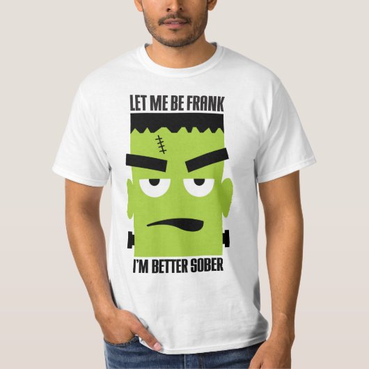 T-shirt Funny Frankenstein Face pour Sober Halloween (Devant)