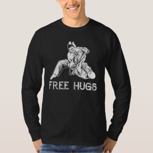 T-shirt Funny Free Hugs Brazilian Jiu-Jitsu