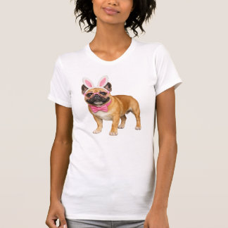 T-shirt Funny French Bulldog Lapin de Pâques Oreilles Lune