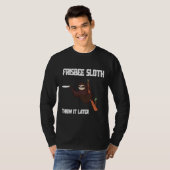 T-shirt Funny Frisbee Sloth Disk Golf Ultimate (Devant entier)