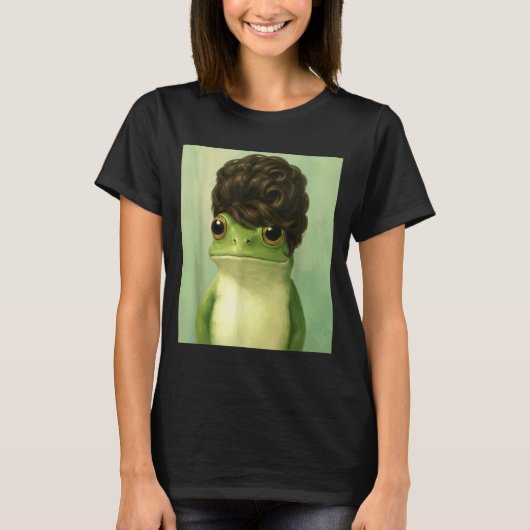 T-shirt Funny Frog Beehive Bob Haircut Meme  (Devant)
