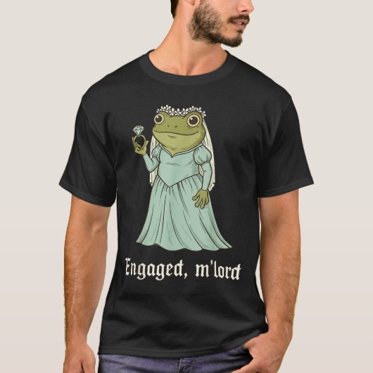 T-shirt Funny Frog Engagement Matching Couples Tee Snarky  (Devant)