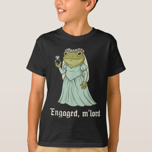 T-shirt Funny Frog Engagement Matching Couples Tee Snarky  (Devant)