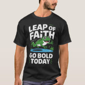 T-shirt Funny Frog Motivational Tee (Devant)