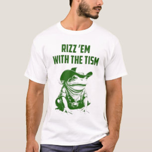 T-shirt Funny Frog Rizz Em avec la citation amusante Tism