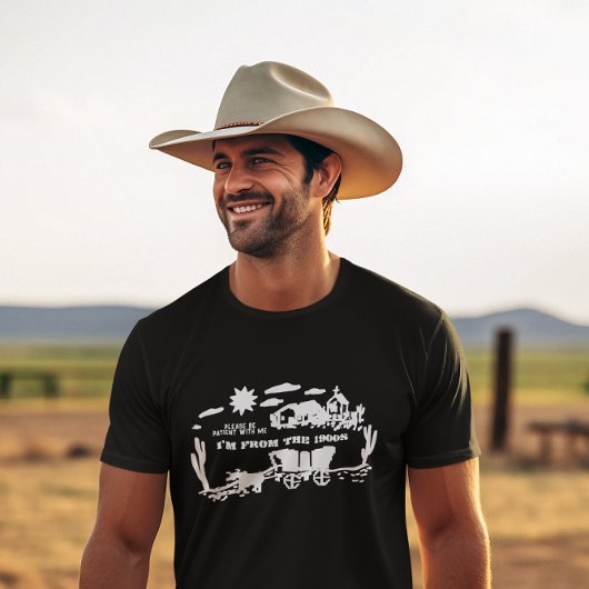 T-shirt Funny "From the 1900s" Panier & Oxen