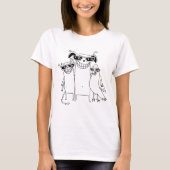 T-shirt Funny Fun Grinning Gang Chien Chat Caractères Parr (Devant)