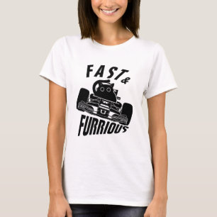 T-shirt Funny FURRurious voiture voiture chat de conduite