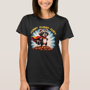T-shirt Funny Furry Raccoon Hero sur Acorn Pile