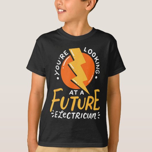 T-shirt Funny Future Electrician Electrical Engineer  (Devant)