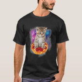 T-shirt Funny Galaxy Cat Space Cat Eat Pizza et Taco Pull (Devant)