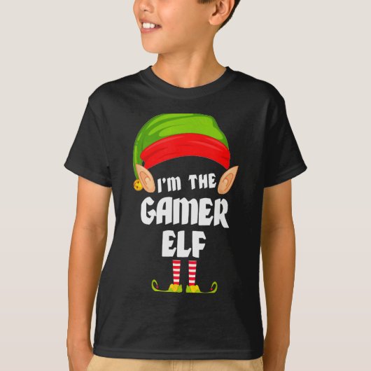 T-shirt Funny Gamer Elf Matching Family Group Pj Christmas (Devant)