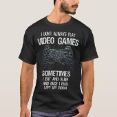 T-shirt Funny Gamer Quote Controller Design (Devant)