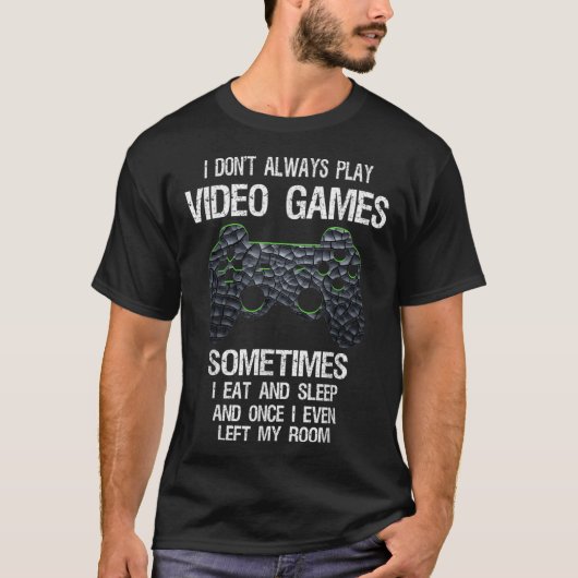 T-shirt Funny Gamer Quote Controller Design (Devant)