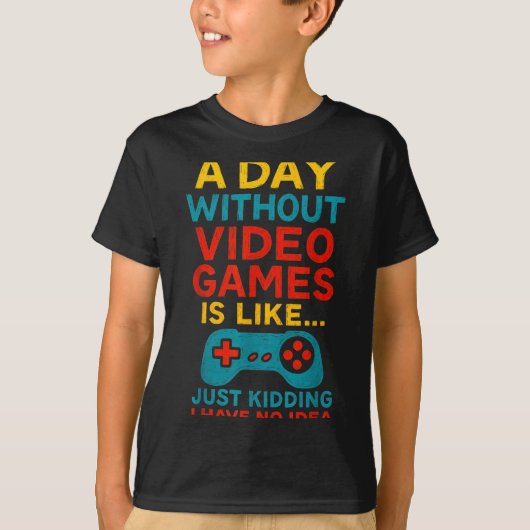 T-shirt Funny Gamer Saying Graphic Tee Men Boys Teens Vide (Devant)