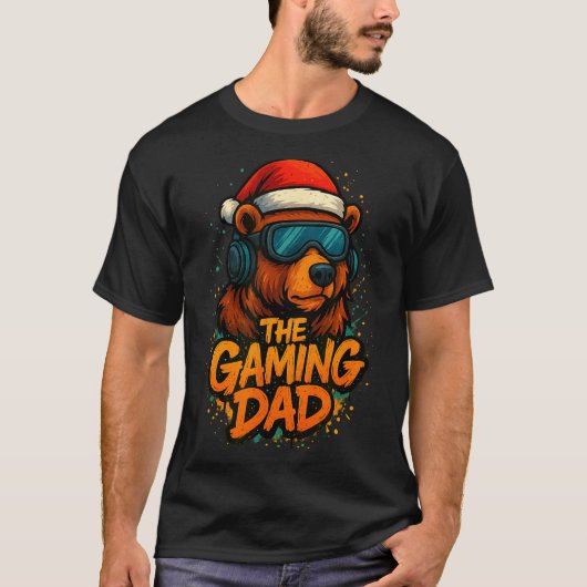 T-shirt Funny Gaming Dad Christmas Outfit Gamer Gift  (Devant)