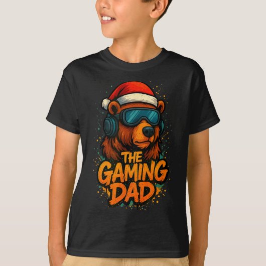 T-shirt Funny Gaming Dad Christmas Outfit Gamer Gift  (Devant)
