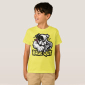 T-shirt Funny Gaming Dog Breaking Controller - Rage Quit (Devant entier)
