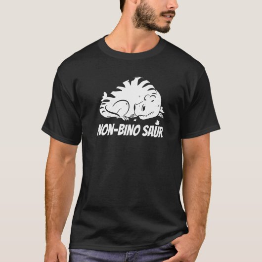 T-shirt Funny Gender Fluid Neutral Binary Pride - Non Bino (Devant)