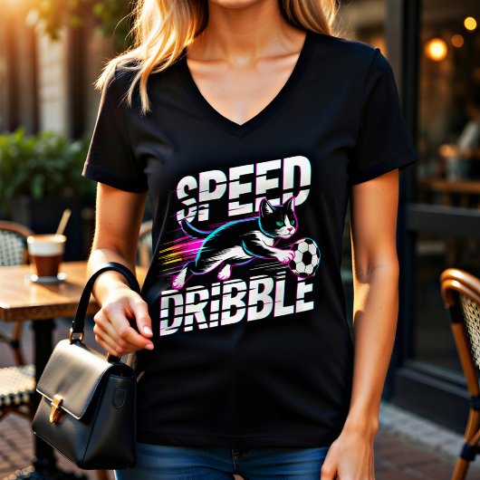 T-shirt  Funny Gift for Soccer & Cat Lovers