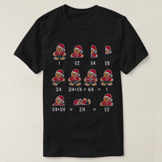 T-shirt Funny Gingerbread Christmas Math Design (Design devant)