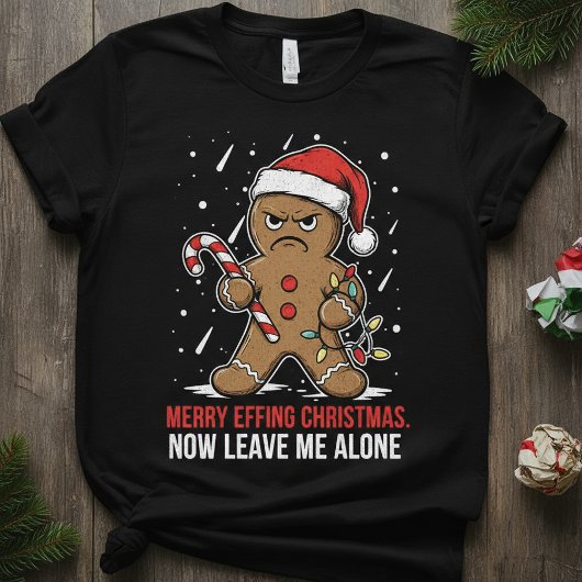 T-shirt Funny Gingerbread Christmas Shirt | Merry Effing