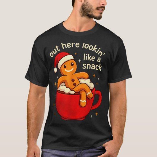 T-shirt Funny Gingerbread Christmas Snack Cookies Boys Tod (Devant)