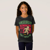 T-Shirt Funny Gingerbread Équipe de course Noël (Devant entier)