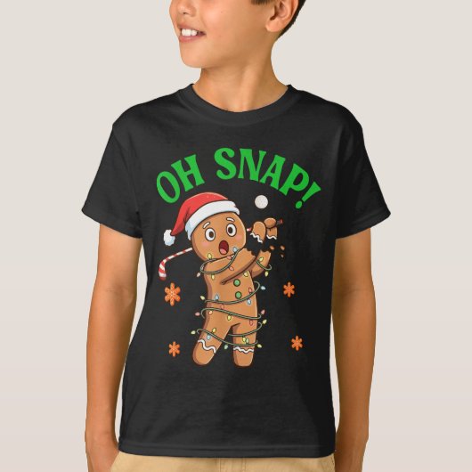 T-shirt Funny Gingerbread Golf Christmas Cookie Oh Snap Sa (Devant)