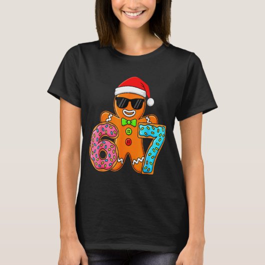 T-shirt Funny Gingerbread Six Seven 67 Ice Cream Drip Chri (Devant)