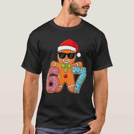 T-shirt Funny Gingerbread Six Seven 67 Ice Cream Drip Chri (Devant)