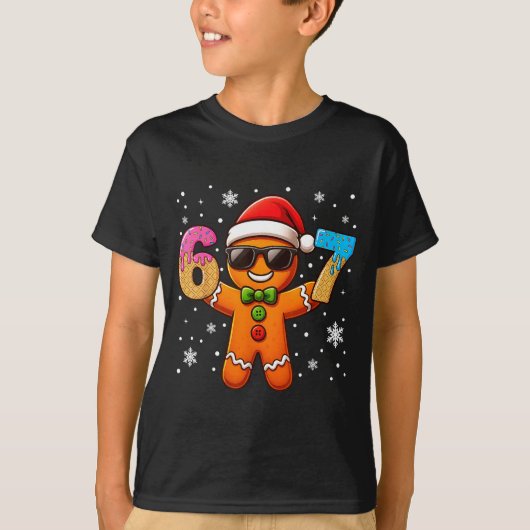 T-shirt Funny Gingerbread Six Seven 67 Ice Cream Drip Chri (Devant)