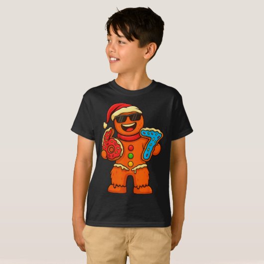 T-shirt Funny Gingerbread Six Seven 67 Ice Cream Drip Chri (Devant entier)
