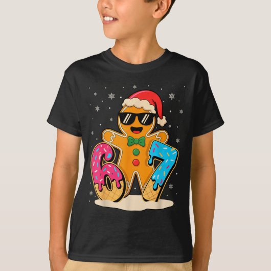 T-shirt Funny Gingerbread Six Seven 67 Ice Cream Drip Chri (Devant)