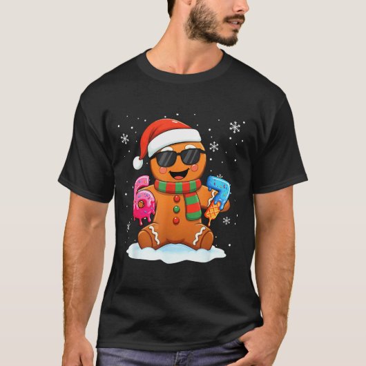 T-shirt Funny Gingerbread Six Seven 67 Ice Cream Drip Chri (Devant)