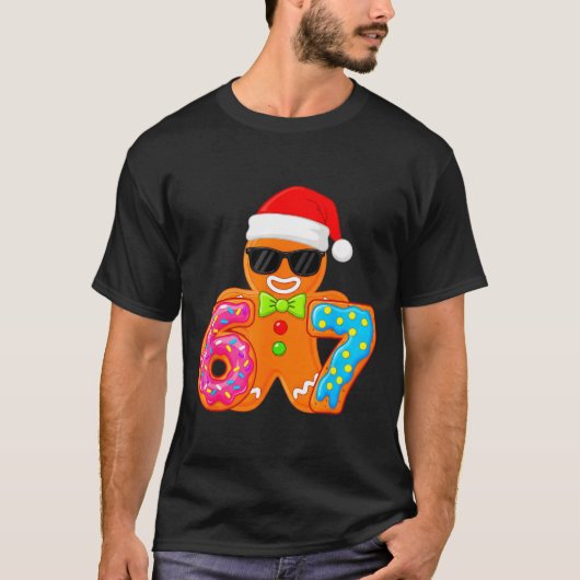 T-shirt Funny Gingerbread Six Seven 67 Ice Cream Drip Chri (Devant)