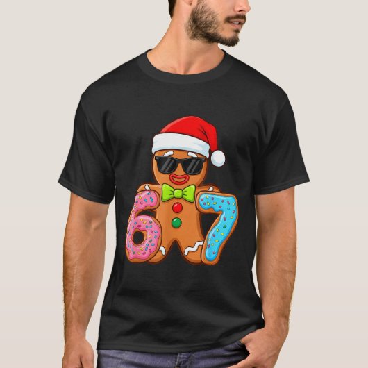 T-shirt Funny Gingerbread Six Seven 67 Ice Cream Drip Chri (Devant)