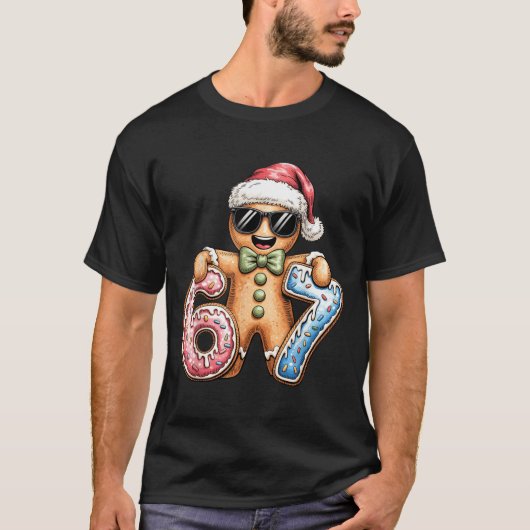 T-shirt Funny Gingerbread Six Seven 67 Ice Cream Drip Chri (Devant)