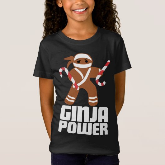 T-Shirt Funny Ginja Power Cute Noël Cookie Gingerbrea (Devant)